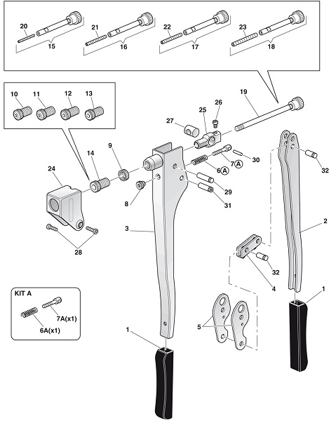 Rivettatrice manuale IERO N1.0 per Inserti filettati da M5 a M10